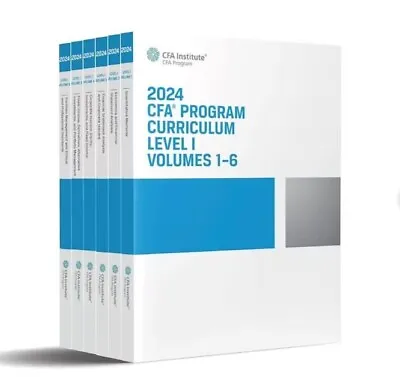 2024 CFA Program Curriculum - Level 1 (Volumes 1 To 6) DIGITAL VERSION • £29.99