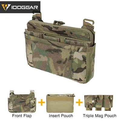 IDOGEAR Tactical DOPE Front Flap Pouch W/ Mag Pouch Kangaroo Pocket Set Hunting • $35.91