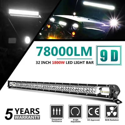 32Inch 1800W LED Light Bar Winter Snow Fog Lamp Combo Beam For Ford Toyota Truck • $50.17