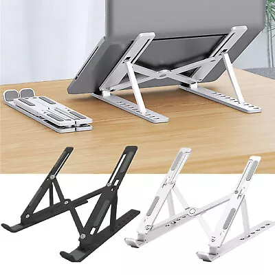 Adjustable Laptop Stand Folding Portable Desktop Holder Office Support UK • £3.99