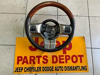 2011 - 2013 Jeep Grand Cherokee Steering Wheel Oem Leather/wood 1jh891l9af  • $129