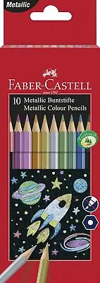 Faber-Castell 201583 Metallic Colour Pencil (Pack Of 10) • £6.81