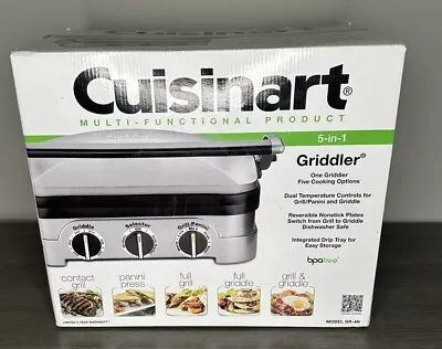 Cuisinart GR-4N 5-in-1 Grill Griddler Panini Maker Set • $55