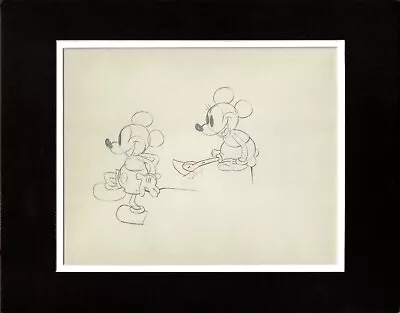 Mickey Mouse Minnie 1933 Production Animation Cel Drawing Disney Puppy Love 335 • $1699.99