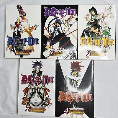 D. Gray-Man Volume 1-5 By Katsura Hoshino English Manga Anime Book Lot • $19.99