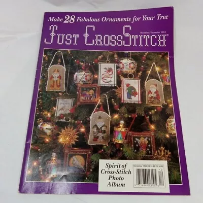 Vintage Just Cross Stitch Magazine Nov/Dec 1994 W/28 Christmas Ornament Patterns • $5.89