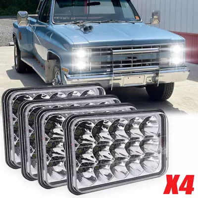 4pcs 4X6  4652 LED Headlights High+Low Beam Lamp For Chevy C10 C20 C30 1981-1986 • $126.99