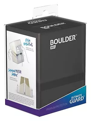 Ultimate Guard Boulder 80+ Deck Case ONYX Black Holds Double Sleeved Cards • $12.99