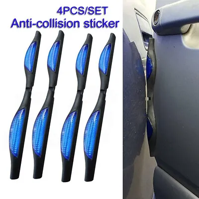 4pcs Blue Car Door Edge Guard Protector Strip Anti-Scratch Sticker Accessories • $13.76