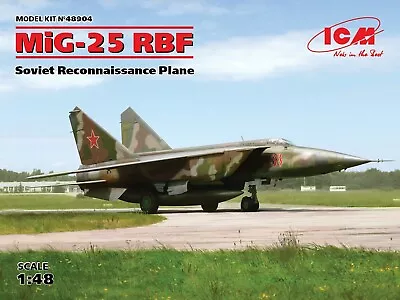 MiG-25 RBF Soviet Reconnaissance Plane (Plastic Model Kit) 1/48 ICM 48904 • $48.50