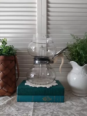 Vintage Cory Dru Glass Stove Top Double Bubble Vacuum Percolator Coffee Brewer • $75