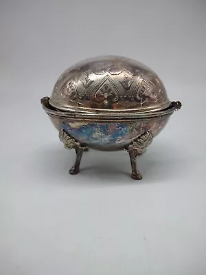 Antique Meriden Britannia Company Silver Plate Roll-Top Butter Dish • $75