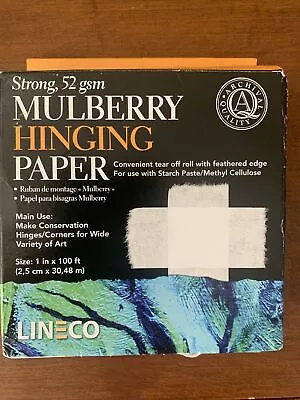 Lineco Mulberry Hinging Paper Roll 52 Gsm 1 Inch X 100 Feet (533-0756) • $6.99