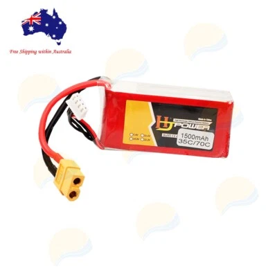 $29.99 • Buy 3s 11.1v 1500mAh 35C Lipo Li-Po Battery W/ XT60 Plug For RC FPV Drone Heli Car