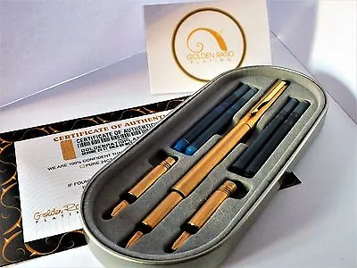 £79.99 • Buy Genuine 24ct Gold Plated Parker Vector Calligraphy Set CT Fountain Pen-Fine Nib