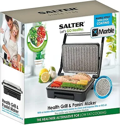 £24.99 • Buy Salter Marble Collection Health Grill Panini Maker Sandwich Press Stainless Stee