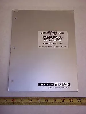 Ez-go Service Manual Gas Industrial Truck Gxi-300 / 800 • $32.50