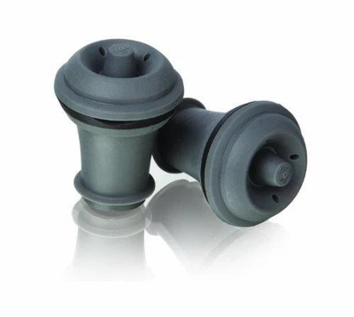 $16.19 • Buy Vacu Vin Wine Saver Vacuum Stoppers Set Of 2 – Grey