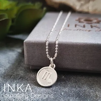 Inka 925 Sterling Silver 16  Necklace With Scorpio Zodiac Pendant • $25.26