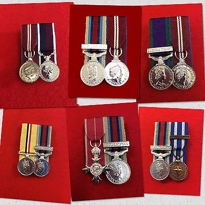 £27 • Buy 2 X Supplied & Court Mounted Miniature Medal Group Choose Your Miniature Medals