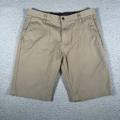 Volcom Chino Shorts Men’s 34 Beige True To This Cotton Blend 10” Inseam Skater • $8.46