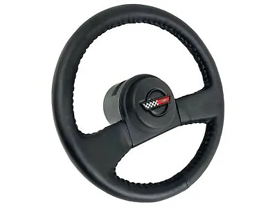 1986-89 C4 Corvette Black Leather Steering Wheel Kit Replaces OE# 9768988 • $343.63