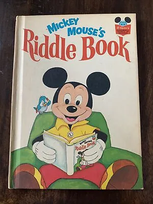 Vintage Mickey Mouse Riddle Books Disney's Wonderful World Of Reading • $17