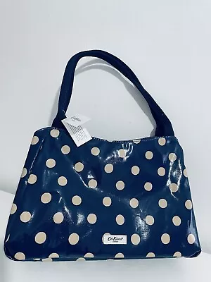 Cath Kidston Navy Polka Dot Day Bag/Shoulder Bag/ With Handle. BNWT • £45