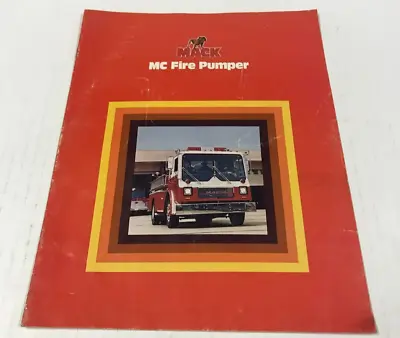Vintage 1978 Mack Truck MC Fire Pumper Brochure Salesman Catalog Dealership • $19.96