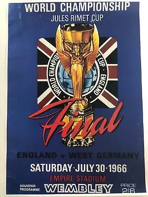 £8.99 • Buy A3 Poster Unframed World Cup Final Programme  England V West Germany 30/07/1966 