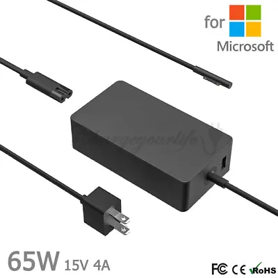 65W Adapter Charger For Microsoft Surface Pro 9 8 X 7 6 5 4 3 Book Laptop 2/3/4 • $14.99