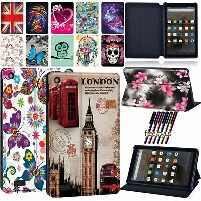 Leather Stand Cover Case For Amazon Kindle Fire 7 5th/7th/9th Generation Tablet • £7.99