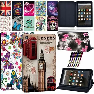 Leather Stand Cover Case For Amazon Kindle Fire 7 5th/7th/9th Generation Tablet • £5.99