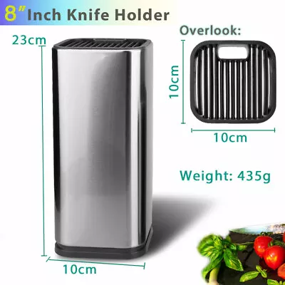Stainless Steel Knife Holder Kitchen Scissors Knife Stand Block Knives Storage • $17.99