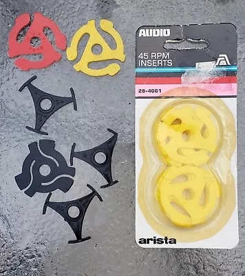 Vintage Arista KPL STE 45 Rpm Record  Player Color Adaptors Adapters Inserts • $5