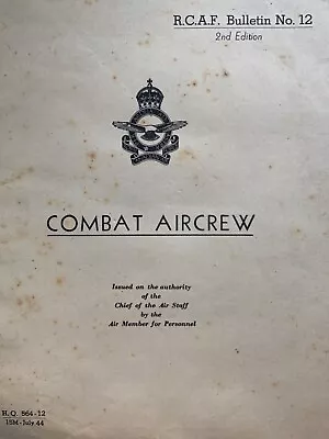 Original Ww2 RCAF Combat Aircrew Manual 1944 • £11.50