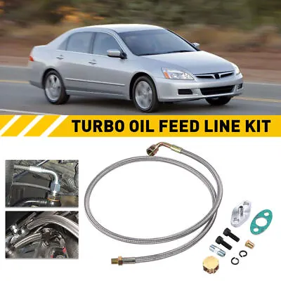 41  Turbo 90 Degree Oil Feed Line Kit T3 T4 T04e T70 T60 Gt45 Gt35 1/8 Npt -4an • $15.99