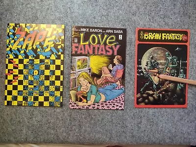 $24 • Buy Zap 15, Brain Fantasy 2, Love Fantasy Last Gasp 2004 1987 1974 Spain R Crumb Lot