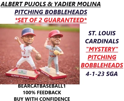 $99.99 • Buy Albert Pujols & Yadier Molina St. Louis Cardinals Pitching Bobblehead 4-1-23 Sga