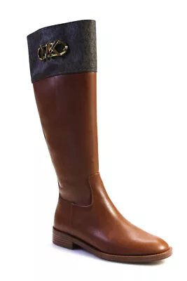 Michael Michael Kors Womens Knee High Parker Boots Luggage Brown Leather Size 6M • $99