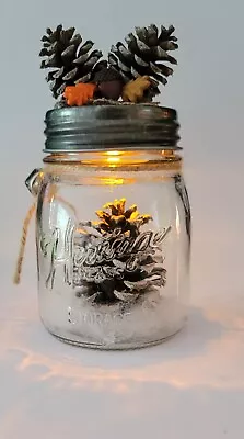 Home Decoration Handmade Crafts Mason Jar Lighting For Home Décor Pine Cone • $11