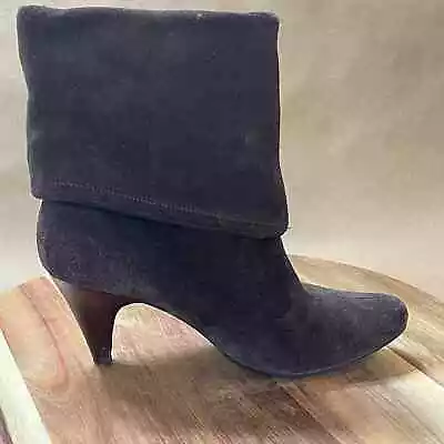 Style & Co Snappy Boots Womens 8 Suede Brown Heels Slouch Fold Over Shoes • $24.95