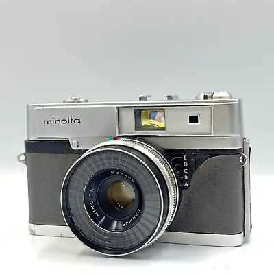 Minolta Uniomat Silver F/2.8 45mm Rangefinder 35mm Film Camera - GOOD • $32