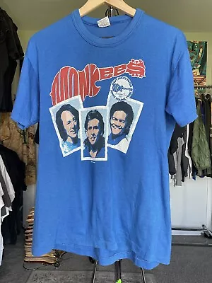 Vintage 80’s Monkees Band Concert Tour Promo Blue XL Shirt • $40