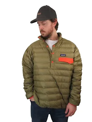 Patagonia Down Snap-T Pullover Puffer Jacket Quilted Baggy Coat Mens Size XL • $174.99