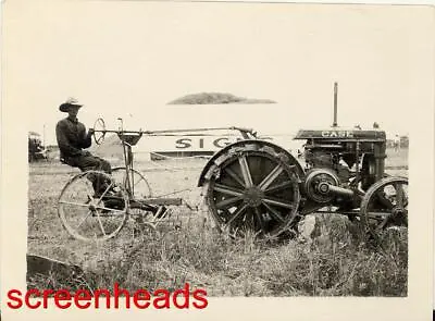 C1918 Tractor Show  Case Sulky Tractor Photo  Vg • $39.99