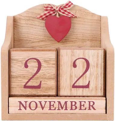 £24.91 • Buy BESPORTBLE Wooden Perpetual Calendar With Days Wooden Calendar Blocks Desktop