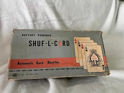 Automatic Card Shuffler SHUF-L-CARD New Batteries Vintage See Video! • $9.95