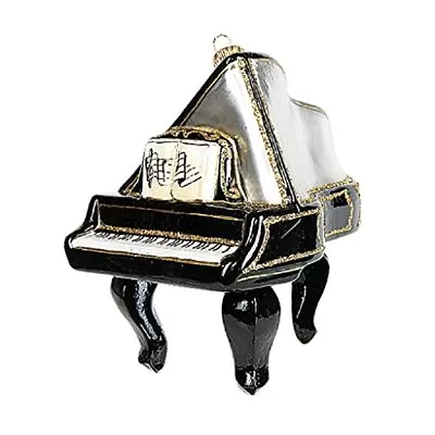 Grand Piano Polish Mouth Blown Glass Christmas Ornament  Tree Decoration • $42.98