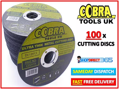 100 X ULTRA THIN METAL CUTTING/SLITTING DISCS 115mm 4.5  INCH FOR ANGLE GRINDER • £35.49